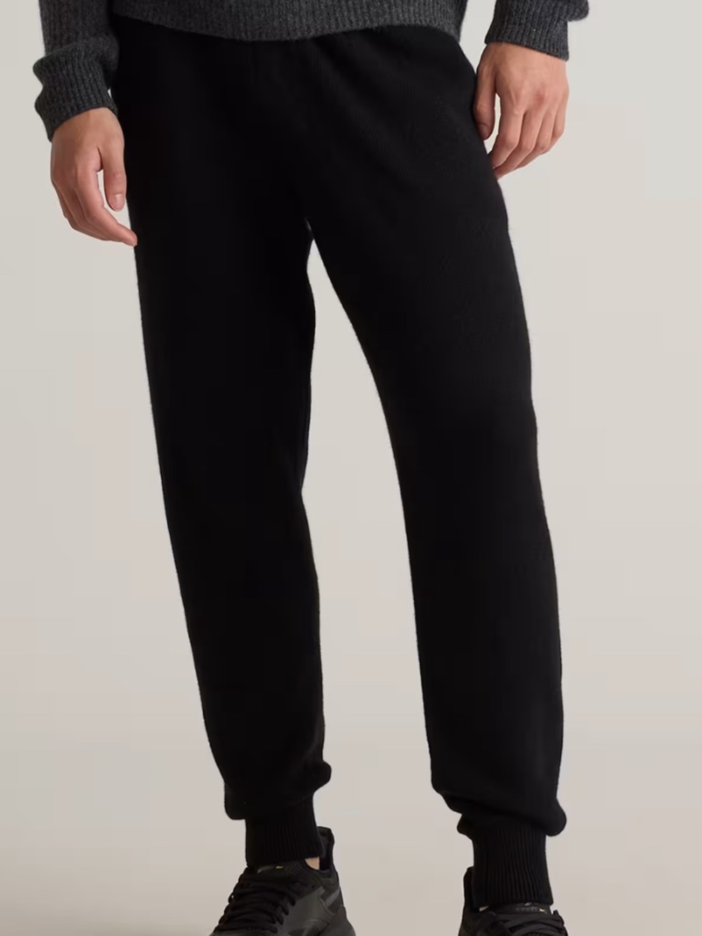 Quince Mens Cashmere Joggers Black Size Large NWT